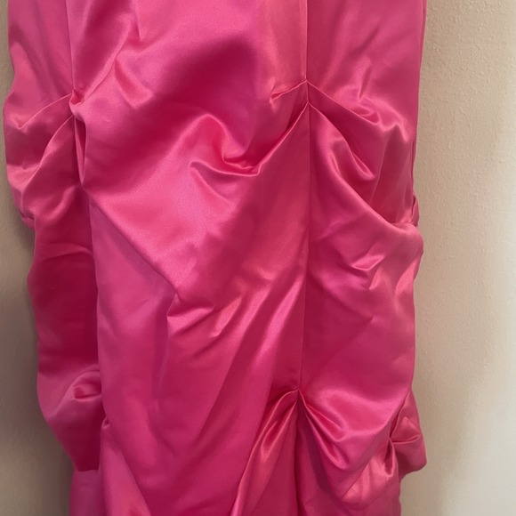 VTG ZUM ZUM by NIKI VILAS 1/2 Pink Satin Fairy Y2K Beads Sequins Gown Prom HOCO - Picture 7 of 11